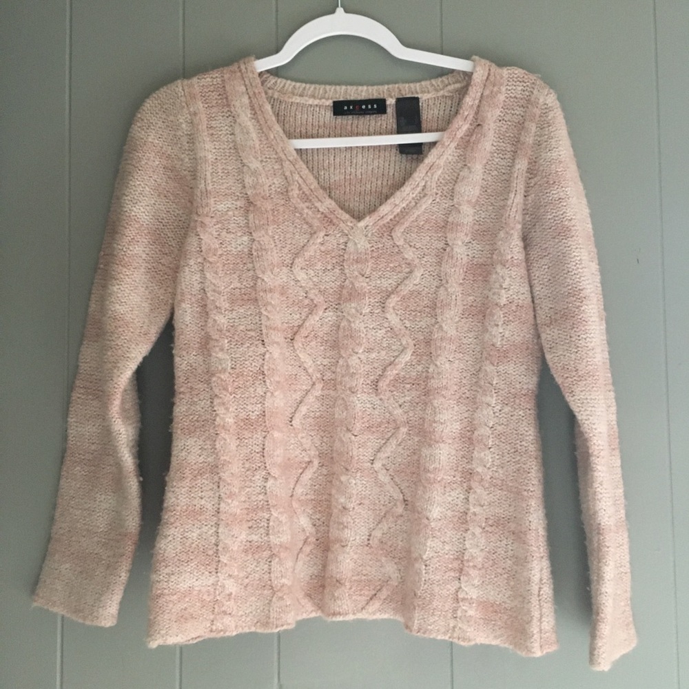 Cute Light Pink Wooly Sweater